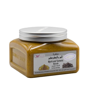 Myrrh and turmeric scrub