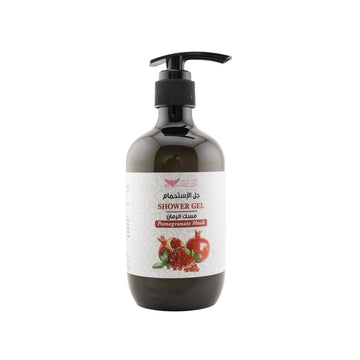 جل الاستحمام بمسك الرمان – نعومة وعطر يدوم 🍇🌸