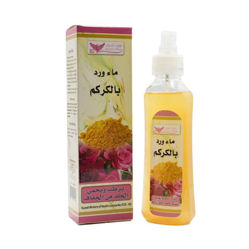 🌼 ماء ورد بالكركم – إشراقة طبيعية وحماية متكاملة للبشرة