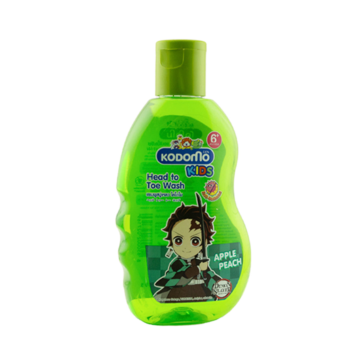 🧼 جل استحمام للأطفال من الرأس حتى القدم – كودومو (Apple Peach) 200 مل