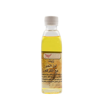 زيت اللوز المُر مع الكركم – سر التفتيح والنقاء الطبيعي ✨🌿  190 مل